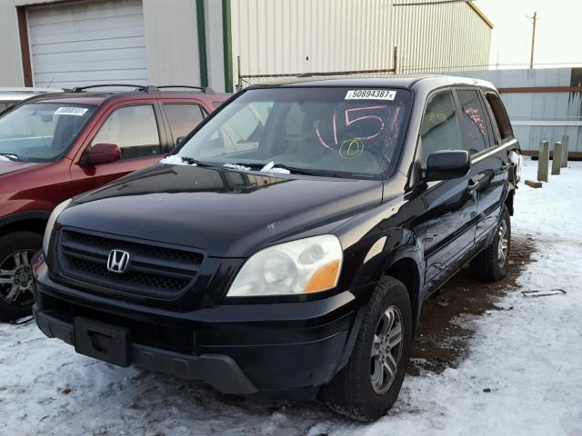 5FNYF18545B009316 - 2005 HONDA PILOT EXL BLACK photo 2