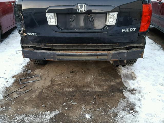 5FNYF18545B009316 - 2005 HONDA PILOT EXL BLACK photo 9