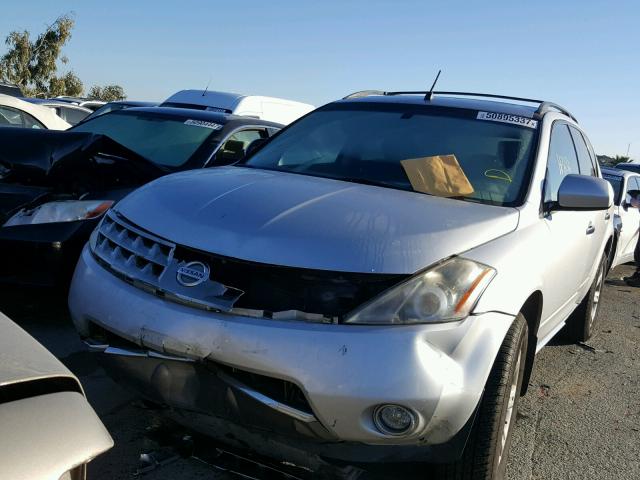 JN8AZ08W27W618418 - 2007 NISSAN MURANO SL SILVER photo 2