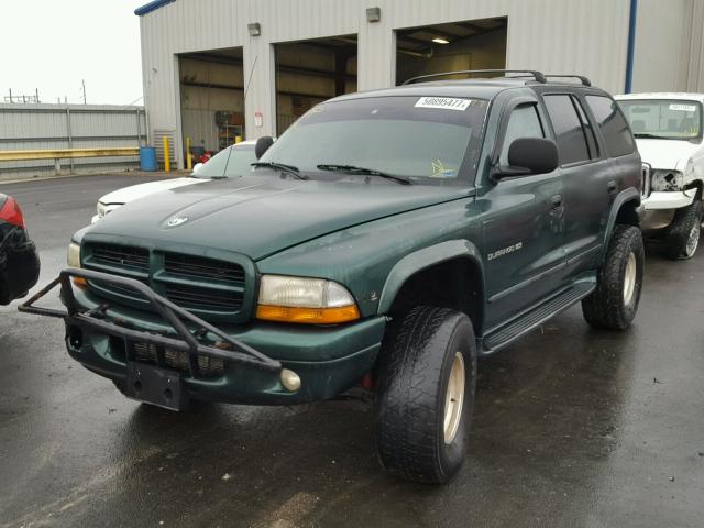 1B4HS28N0YF118211 - 2000 DODGE DURANGO GREEN photo 2