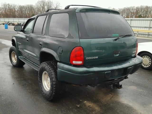 1B4HS28N0YF118211 - 2000 DODGE DURANGO GREEN photo 3