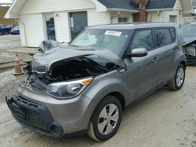 KNDJN2A26E7095826 - 2014 KIA SOUL GRAY photo 2