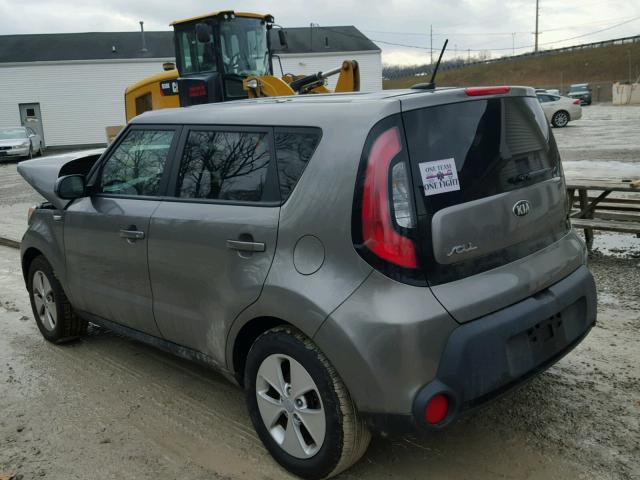 KNDJN2A26E7095826 - 2014 KIA SOUL GRAY photo 3