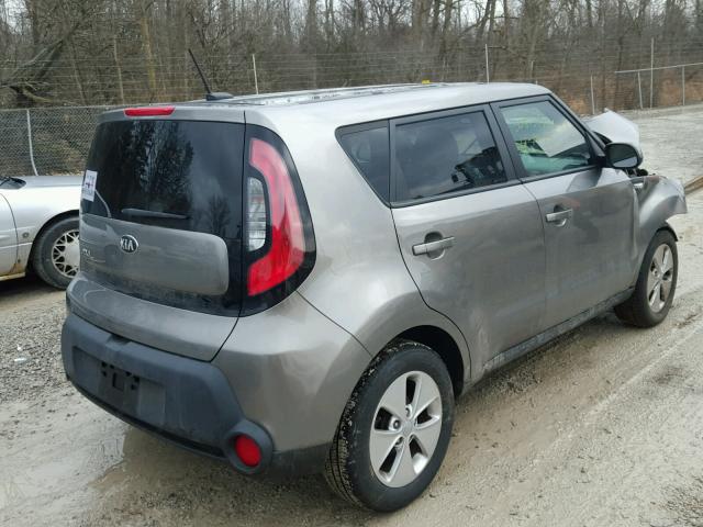 KNDJN2A26E7095826 - 2014 KIA SOUL GRAY photo 4