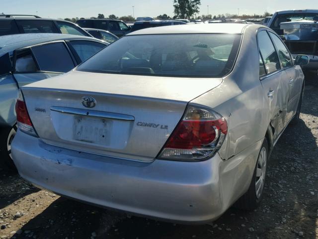 4T1BE32K15U508466 - 2005 TOYOTA CAMRY LE SILVER photo 4