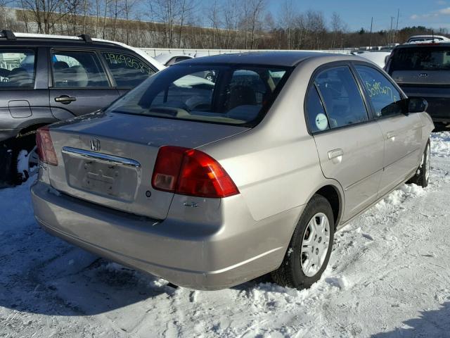 2HGES16502H561825 - 2002 HONDA CIVIC LX BEIGE photo 4