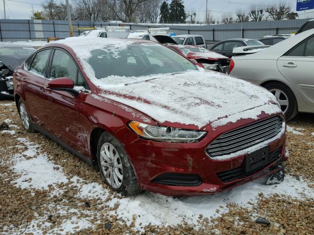 3FA6P0G75FR293644 - 2015 FORD FUSION S RED photo 1
