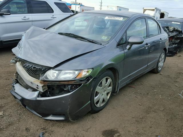 19XFA1F51BE031977 - 2011 HONDA CIVIC LX GRAY photo 2