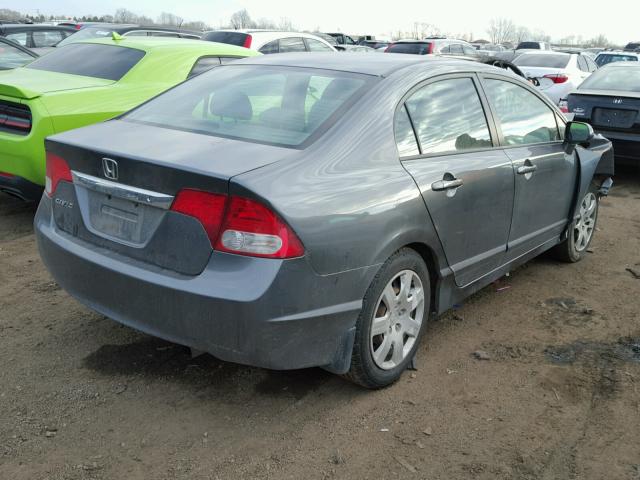 19XFA1F51BE031977 - 2011 HONDA CIVIC LX GRAY photo 4