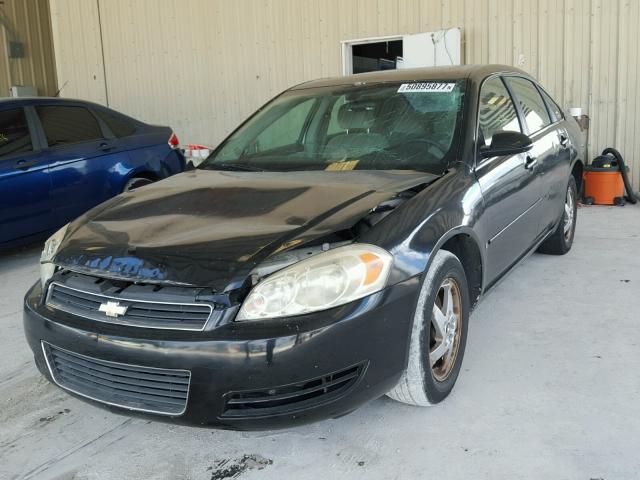 2G1WT58K169409703 - 2006 CHEVROLET IMPALA LT BLACK photo 2