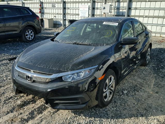 2HGFC2F56GH501000 - 2016 HONDA CIVIC LX BLACK photo 2