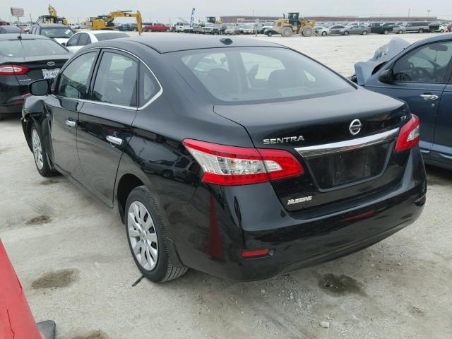 3N1AB7AP4FY286844 - 2015 NISSAN SENTRA S BLACK photo 3