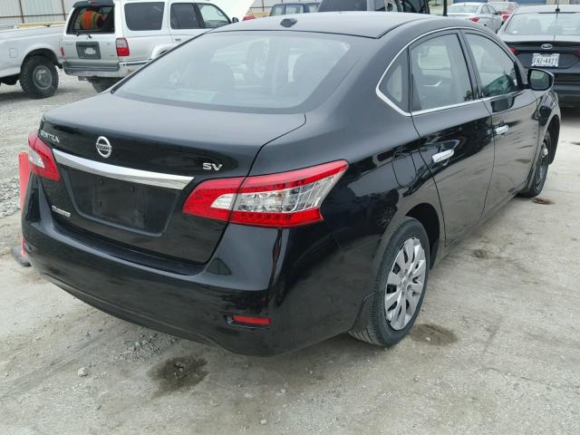 3N1AB7AP4FY286844 - 2015 NISSAN SENTRA S BLACK photo 4