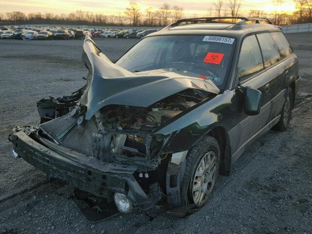 4S3BH806527625007 - 2002 SUBARU LEGACY OUT GREEN photo 2