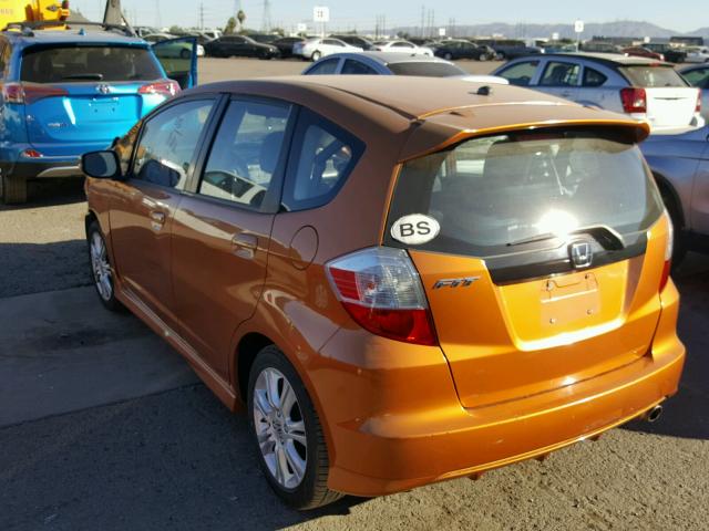 JHMGE8H58BC009527 - 2011 HONDA FIT SPORT ORANGE photo 3