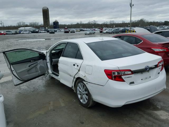 4T1BD1FK9CU039707 - 2012 TOYOTA CAMRY HYBR WHITE photo 3