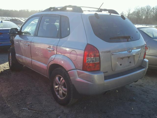 KM8JN12D67U542679 - 2007 HYUNDAI TUCSON SE SILVER photo 3