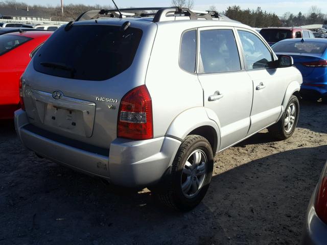 KM8JN12D67U542679 - 2007 HYUNDAI TUCSON SE SILVER photo 4