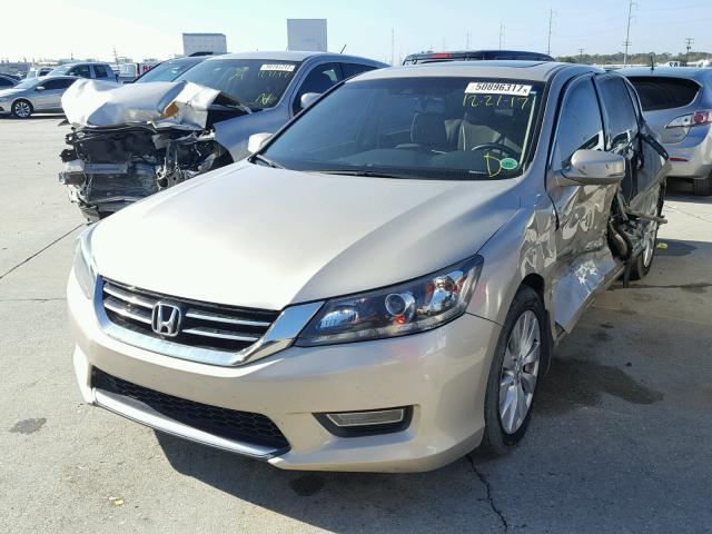 1HGCR3F87DA018224 - 2013 HONDA ACCORD EXL GOLD photo 2