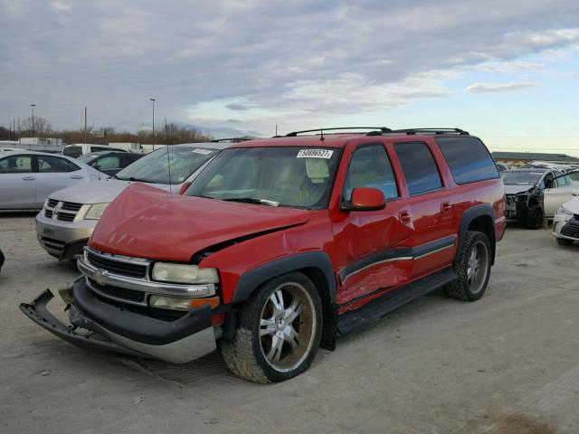 1GNFK16Z62J139392 - 2002 CHEVROLET SUBURBAN K RED photo 2