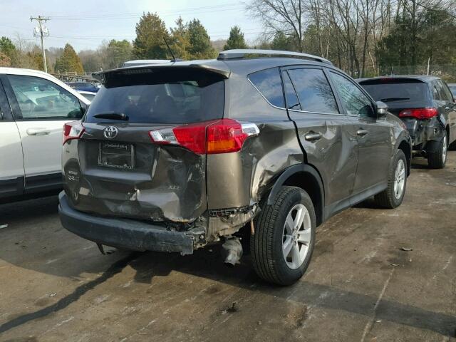 2T3WFREV8EW088087 - 2014 TOYOTA RAV4 XLE BROWN photo 4