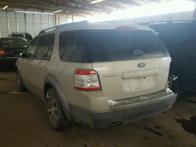 1FMDK05W38GA14501 - 2008 FORD TAURUS X S TAN photo 3