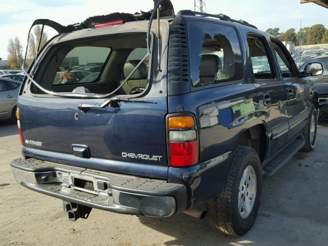 1GNEC13T14R170823 - 2004 CHEVROLET TAHOE C150 BLUE photo 4