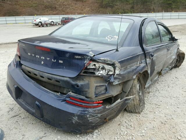 1B3EL46T55N642165 - 2005 DODGE STRATUS SX BLUE photo 4