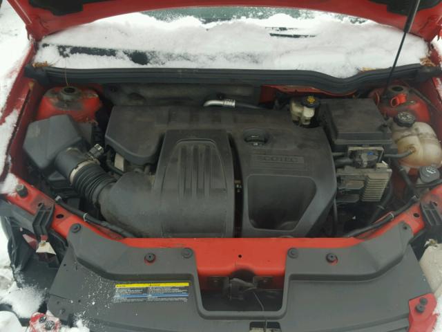 1G1AL55F287182298 - 2008 CHEVROLET COBALT LT RED photo 7