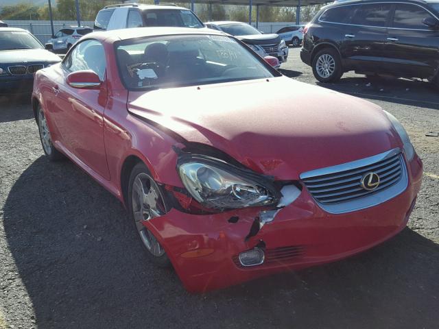 JTHFN48Y240049671 - 2004 LEXUS SC 430 RED photo 1