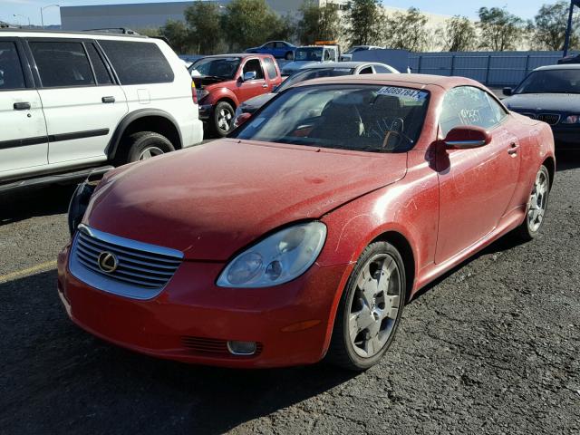 JTHFN48Y240049671 - 2004 LEXUS SC 430 RED photo 2