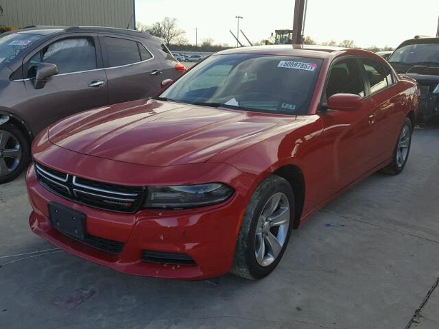 2C3CDXBG0FH762662 - 2015 DODGE CHARGER SE RED photo 2