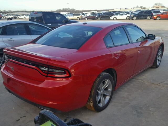 2C3CDXBG0FH762662 - 2015 DODGE CHARGER SE RED photo 4