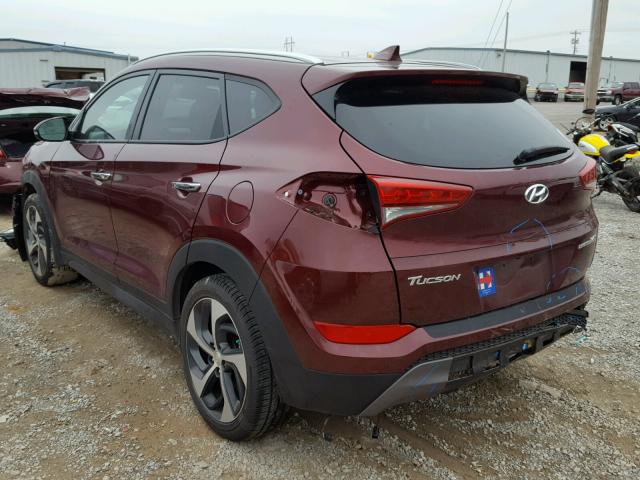 KM8J33A28GU113898 - 2016 HYUNDAI TUCSON LIM RED photo 3