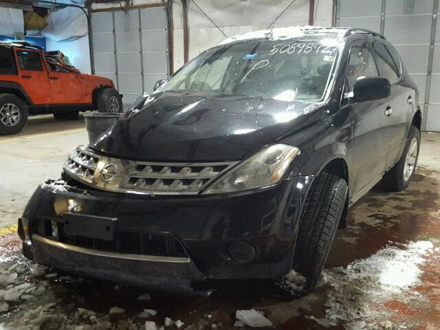 JN8AZ08W96W544980 - 2006 NISSAN MURANO SL BLACK photo 2