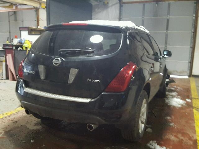 JN8AZ08W96W544980 - 2006 NISSAN MURANO SL BLACK photo 4