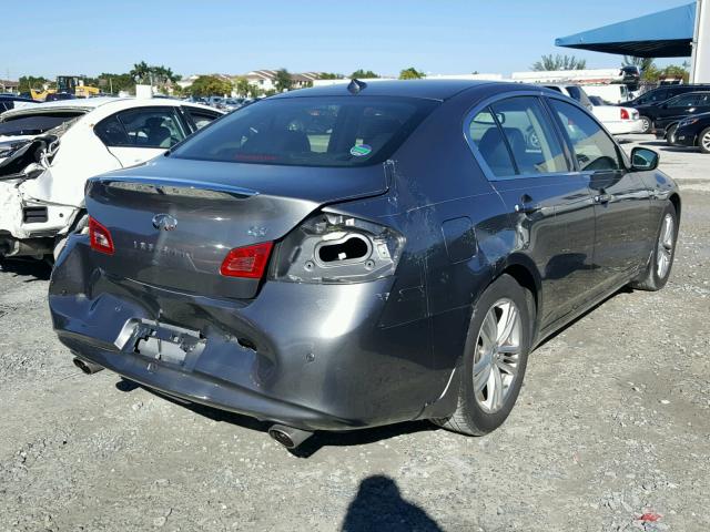 JN1CV6APXDM724406 - 2013 INFINITI G37 BASE GRAY photo 4
