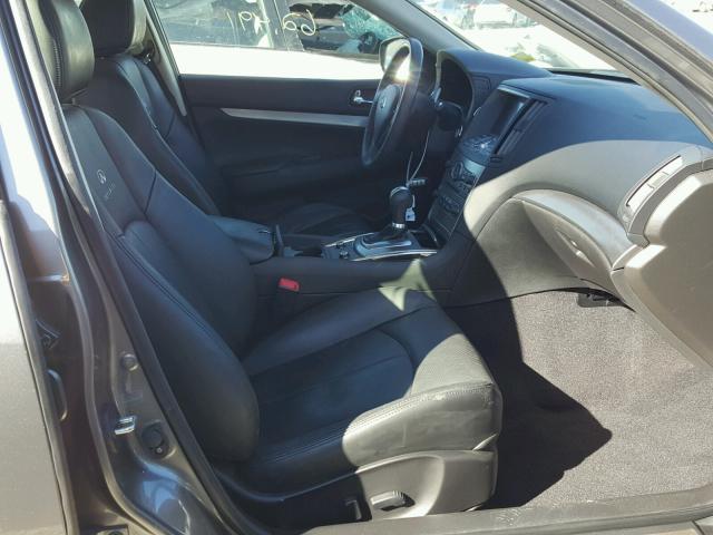 JN1CV6APXDM724406 - 2013 INFINITI G37 BASE GRAY photo 5