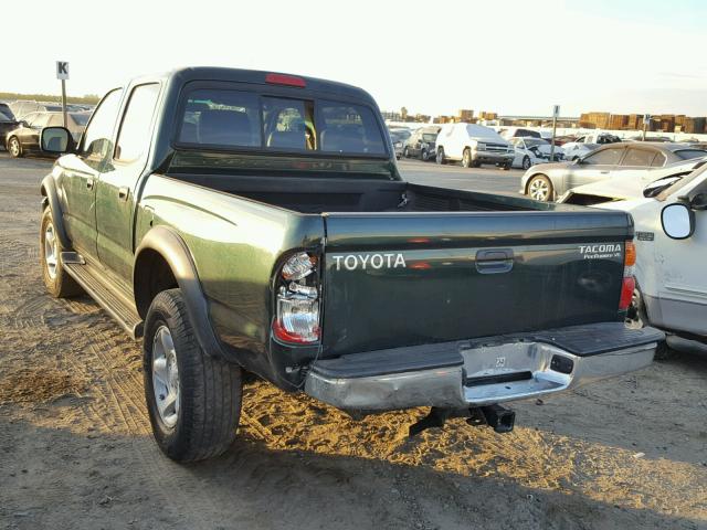 5TEGN92N73Z234945 - 2003 TOYOTA TACOMA DOU GREEN photo 3