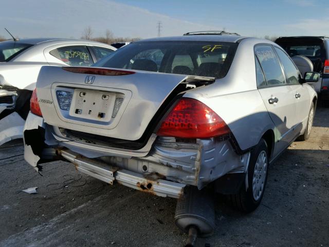 1HGCM56137A108035 - 2007 HONDA ACCORD VAL SILVER photo 4