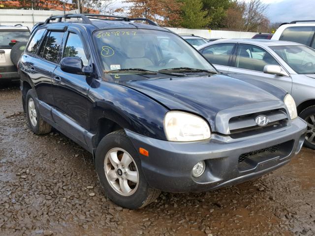 KM8SC73D75U943196 - 2005 HYUNDAI SANTA FE G BLUE photo 1