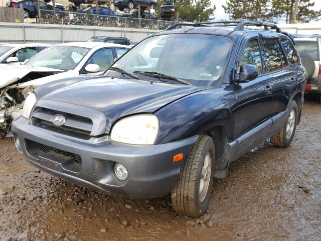 KM8SC73D75U943196 - 2005 HYUNDAI SANTA FE G BLUE photo 2