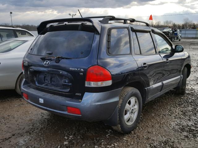 KM8SC73D75U943196 - 2005 HYUNDAI SANTA FE G BLUE photo 4