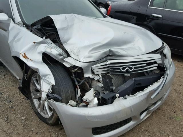 JNKBV61E88M205978 - 2008 INFINITI G35 SILVER photo 9