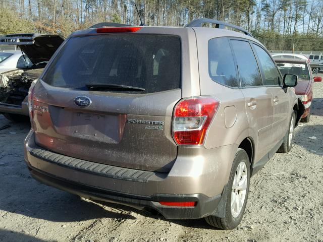 JF2SJAEC2EH412588 - 2014 SUBARU FORESTER 2 TAN photo 4