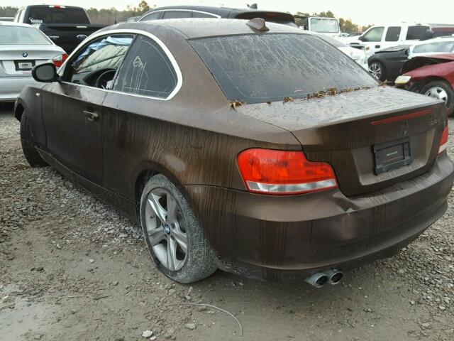 WBAUP7C56CVP22249 - 2012 BMW 128 I BROWN photo 3