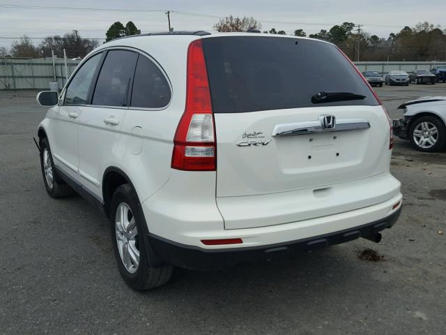 5J6RE3H73BL002395 - 2011 HONDA CR-V EXL WHITE photo 3