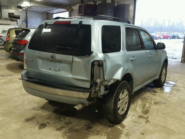 4M2CU81789KJ13606 - 2009 MERCURY MARINER BLUE photo 4