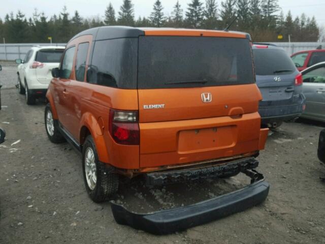 5J6YH18757L801013 - 2007 HONDA ELEMENT EX ORANGE photo 3