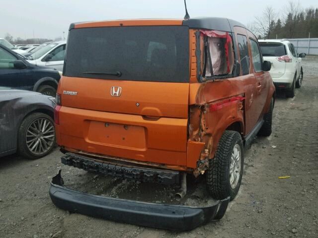 5J6YH18757L801013 - 2007 HONDA ELEMENT EX ORANGE photo 4